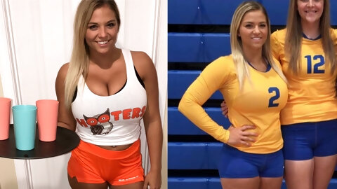 Hooters outfit vs volleyball