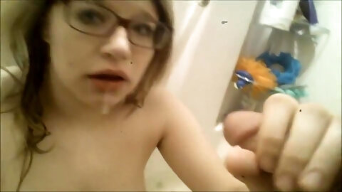 Blonde Teen gets Face Fucked in Bathtub