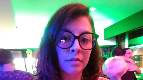 [F] I guess people liked my glasses at the party, everyone was staring at me